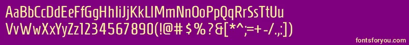 HomenajeRegular Font – Yellow Fonts on Purple Background