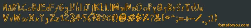 HapoleBmess Font – Orange Fonts on Black Background