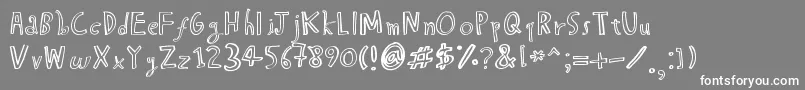 HapoleBmess Font – White Fonts on Gray Background