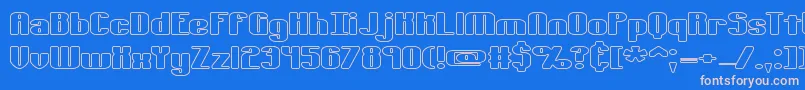 Tsextolo Font – Pink Fonts on Blue Background