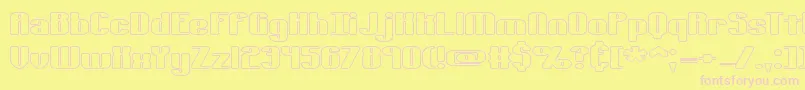 Tsextolo Font – Pink Fonts on Yellow Background