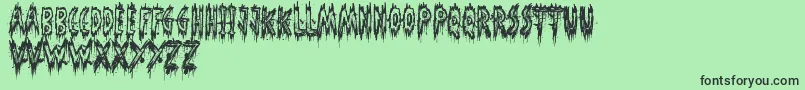 PhantomGhost Font – Black Fonts on Green Background