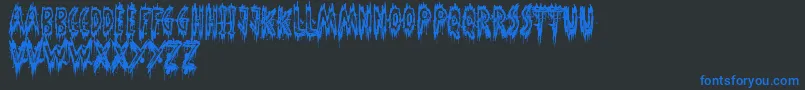 PhantomGhost Font – Blue Fonts on Black Background