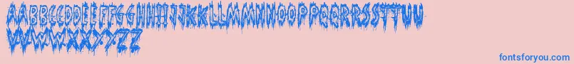 PhantomGhost Font – Blue Fonts on Pink Background