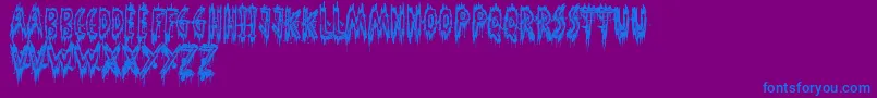 PhantomGhost Font – Blue Fonts on Purple Background