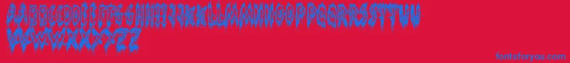 PhantomGhost Font – Blue Fonts on Red Background