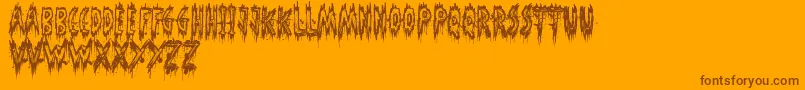 PhantomGhost Font – Brown Fonts on Orange Background