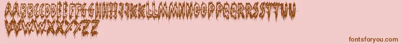 PhantomGhost Font – Brown Fonts on Pink Background