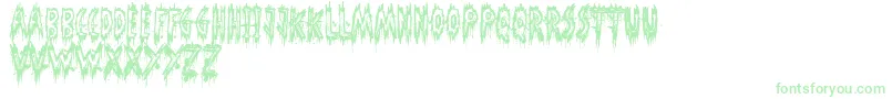 PhantomGhost Font – Green Fonts on White Background