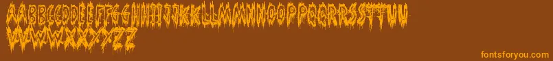 PhantomGhost Font – Orange Fonts on Brown Background