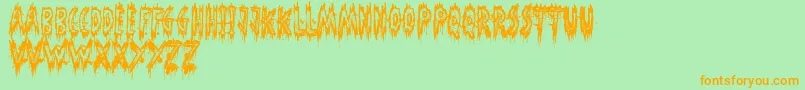 PhantomGhost Font – Orange Fonts on Green Background