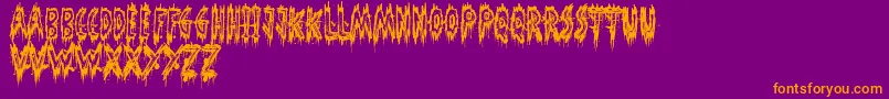 PhantomGhost Font – Orange Fonts on Purple Background