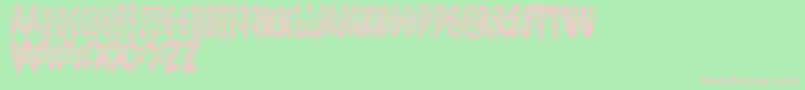 PhantomGhost Font – Pink Fonts on Green Background