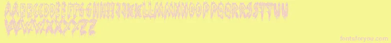 PhantomGhost Font – Pink Fonts on Yellow Background