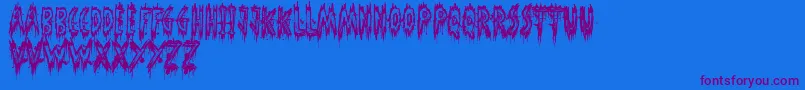 PhantomGhost Font – Purple Fonts on Blue Background