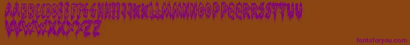 PhantomGhost Font – Purple Fonts on Brown Background