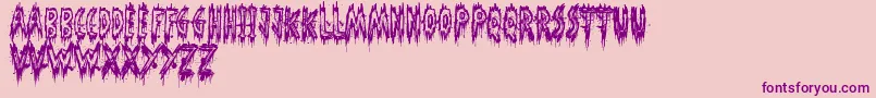 PhantomGhost Font – Purple Fonts on Pink Background