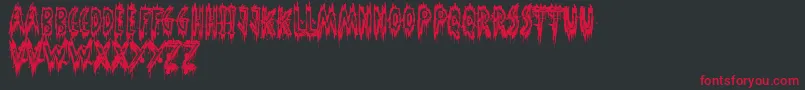 PhantomGhost Font – Red Fonts on Black Background