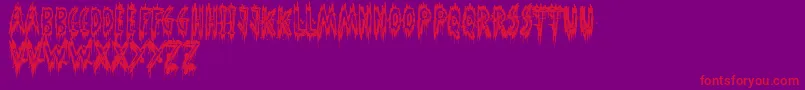 PhantomGhost Font – Red Fonts on Purple Background