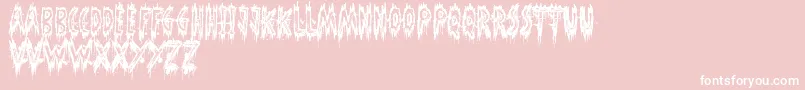 PhantomGhost Font – White Fonts on Pink Background