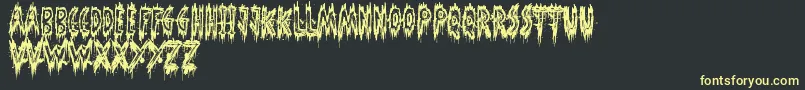 PhantomGhost Font – Yellow Fonts on Black Background