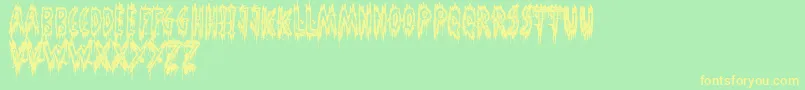 PhantomGhost Font – Yellow Fonts on Green Background