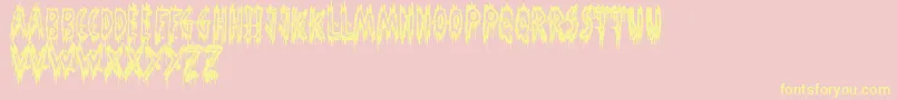 PhantomGhost Font – Yellow Fonts on Pink Background