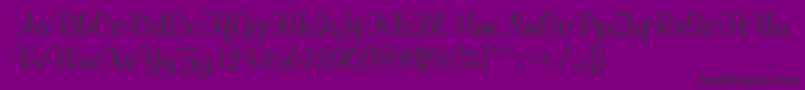 Więcej informacji o czcionce MurphyscriptvivaRegular Czcionka MurphyscriptvivaRegular – czarne czcionki na fioletowym tle