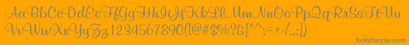 Police MurphyscriptvivaRegular – polices grises sur fond orange
