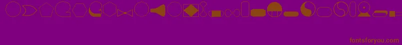 Shapes1Regular Font – Brown Fonts on Purple Background