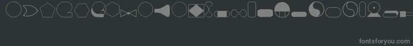 Shapes1Regular Font – Gray Fonts on Black Background