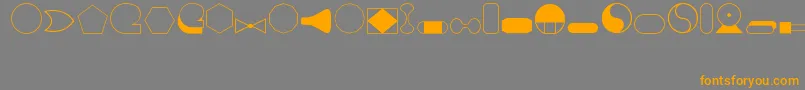 Shapes1Regular Font – Orange Fonts on Gray Background