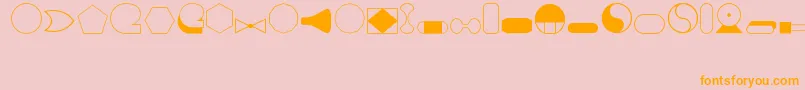Shapes1Regular Font – Orange Fonts on Pink Background