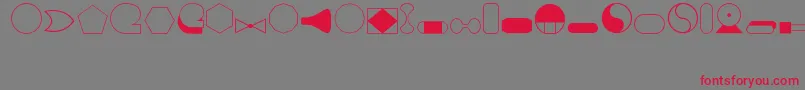 Saiba mais sobre a fonte Shapes1Regular Fonte Shapes1Regular – fontes vermelhas em um fundo cinza