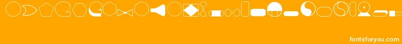 Shapes1Regular Font – White Fonts on Orange Background
