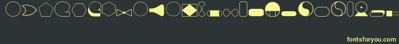 Więcej informacji o czcionce Shapes1Regular Czcionka Shapes1Regular – żółte czcionki na czarnym tle
