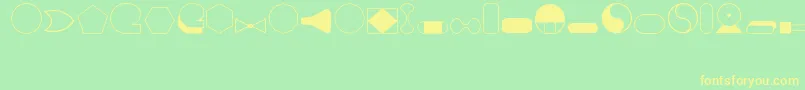 Подробнее о шрифте Shapes1Regular Шрифт Shapes1Regular – жёлтые шрифты на зелёном фоне