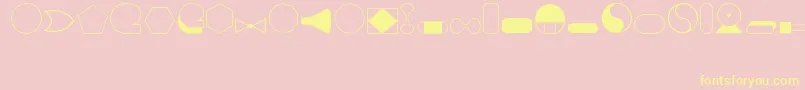 Shapes1Regular Font – Yellow Fonts on Pink Background