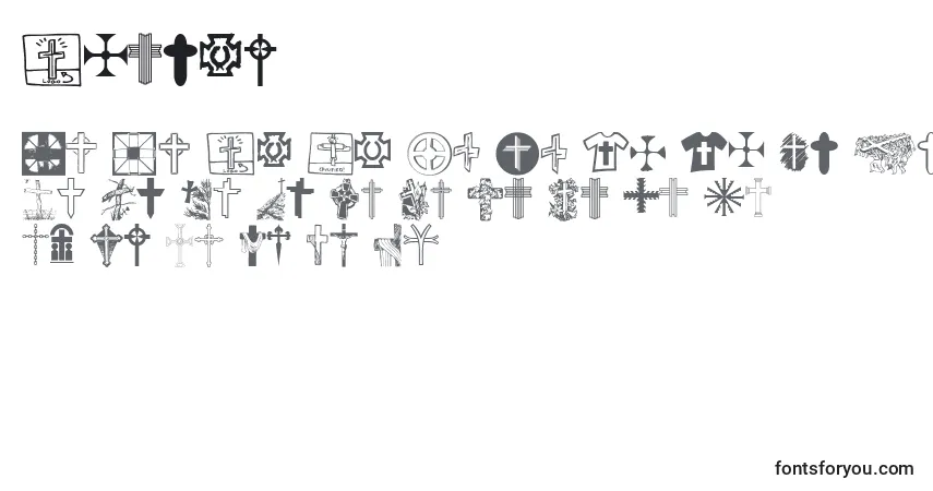 Шрифт Chricv – алфавит, цифры, специальные символы