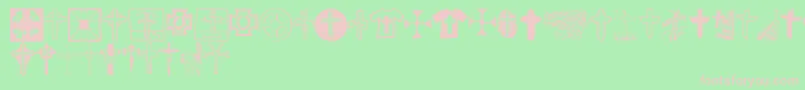 Chricv Font – Pink Fonts on Green Background