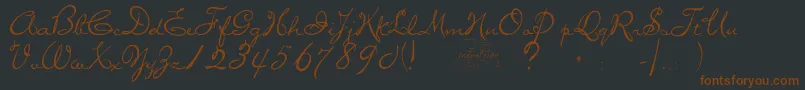 Шрифт Missbrooks – коричневые шрифты на чёрном фоне