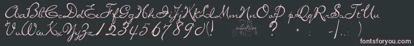 Missbrooks Font – Pink Fonts on Black Background