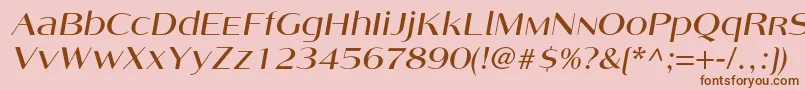 AngelicacItalic Font – Brown Fonts on Pink Background