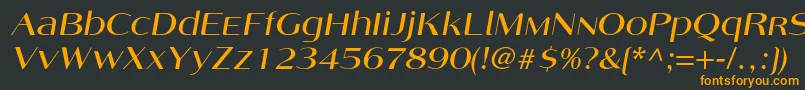 Шрифт AngelicacItalic – оранжевые шрифты на чёрном фоне