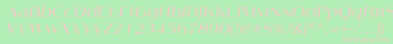 AngelicacItalic Font – Pink Fonts on Green Background