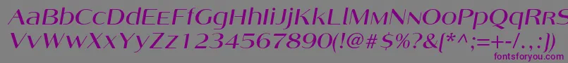 AngelicacItalic Font – Purple Fonts on Gray Background