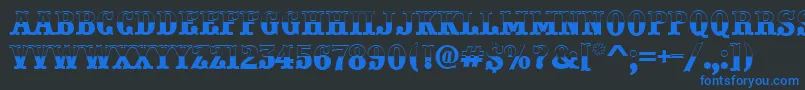 PresentumbwRegular Font – Blue Fonts on Black Background