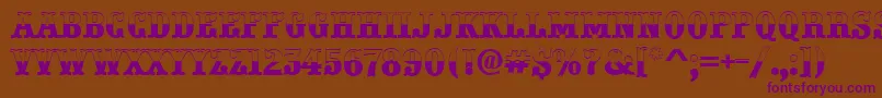 PresentumbwRegular Font – Purple Fonts on Brown Background