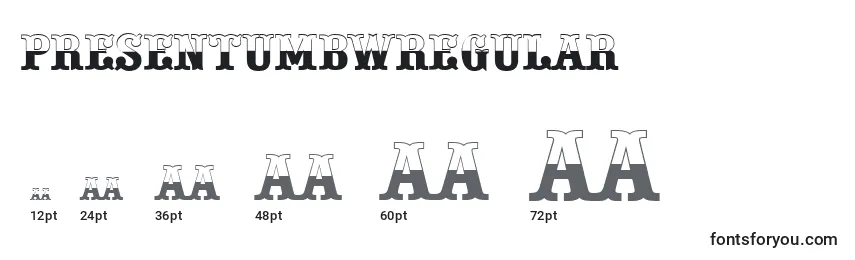 Размеры шрифта PresentumbwRegular