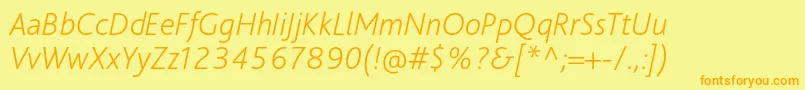 fuente BlissproExtralightitalic – Fuentes Naranjas Sobre Fondo Amarillo